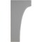 Ekena Millwork 5 1/4"W x 6"D x 12"H Clarksville Wood Vintage Decor Bracket, Pebble Grey BKTWD05X06X12CVPG - alternate 3